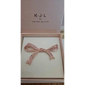 Kenneth J Lane pink crystal bow 0123